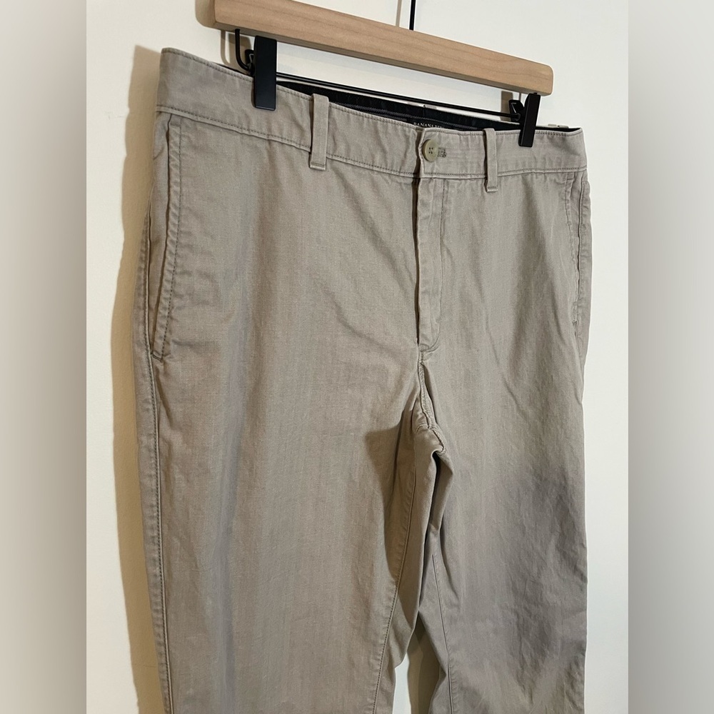 Banana Republic Aiden Pants Chino Stretch 100% Cotton Size 35 x 36 Casual Office